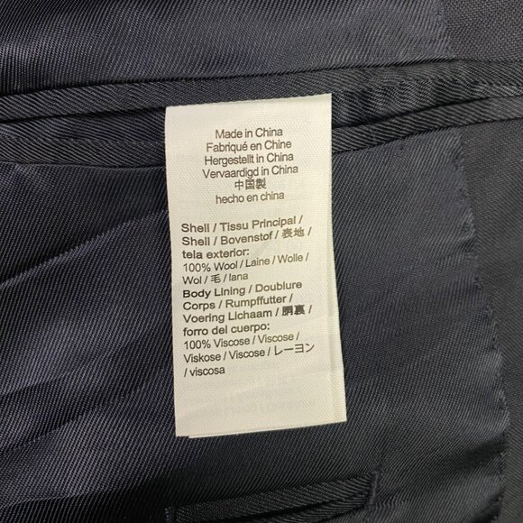 J. CREW Loro Piana Crosby Blazer Sport Coat Men's 42S Navy Blue Wool Suit Jacket - Picture 8 of 13